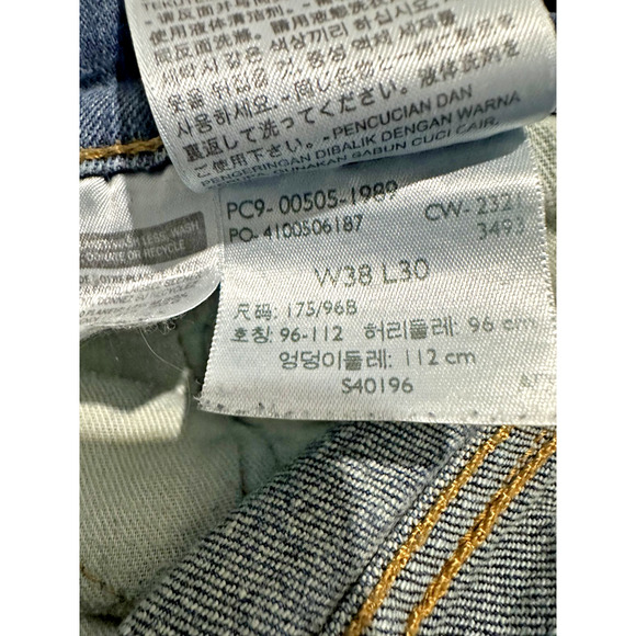 Levi’s 505 Men’s Jeans W38 L30 Dark Wash Straight Leg Denim - Picture 2 of 13